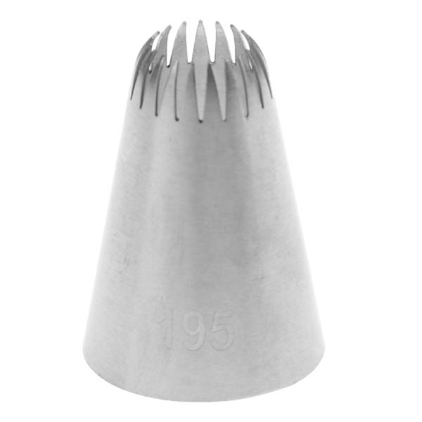 #195 Kakehode Metall Icing Piping Munnstykker Rustfri stålkake one size