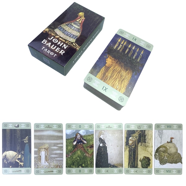 John Bauer Tarot Card Prophecy Fate Ennustaminen Deck perheen osa one size