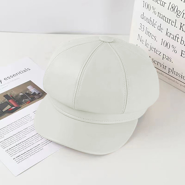 Solid Baskermössa Basker Fransk Konstnär Varm Mössa Dam Beige