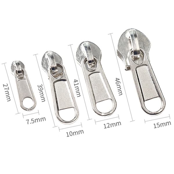5/8 stk. 4 størrelser universal lynlåsreparation 9(8pcs Silver)