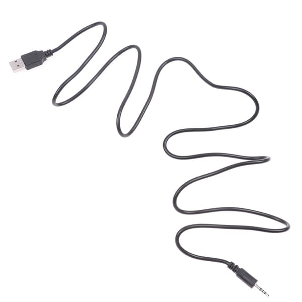 USB-oplader strømkabel til Synchros E40BT/E50BT hovedtelefoner Black