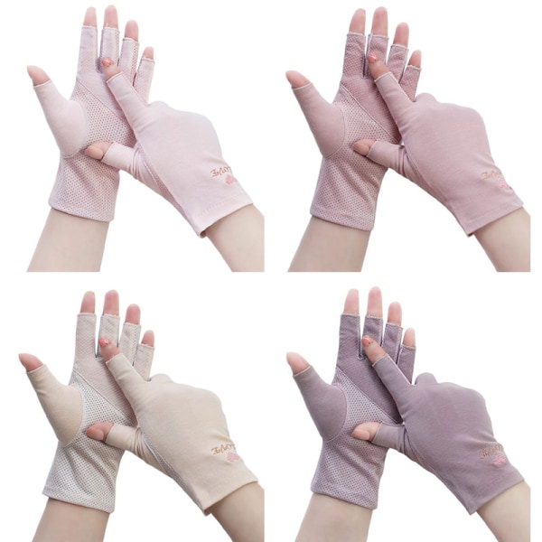 1 pari Anti UV Gloves UV Shield Glove Fingerless Manicure Nail A4