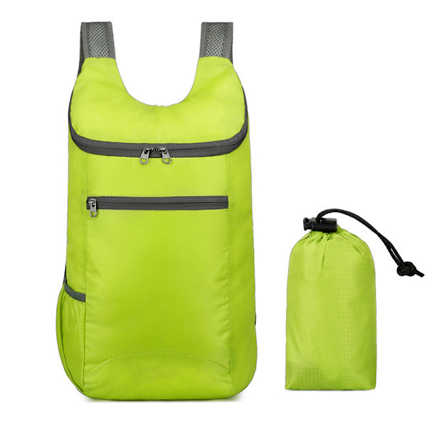 20L Lättvikts hopfällbar väska Utomhusryggsäck Camping Vandring Tr green