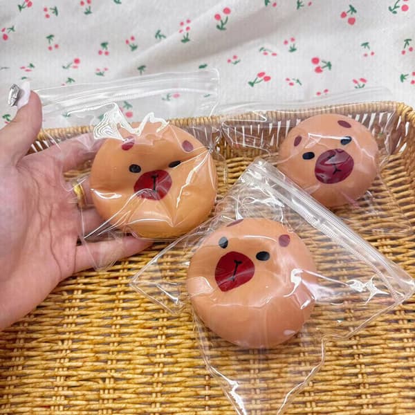 e Cartoon Capybara  Leksak Barn Elastisk Rebound Leksaker Gåvor One Size