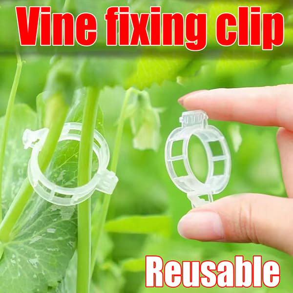 100 stk. sikrede plastikclips, støtteclips, haveclips til planter 100pcs