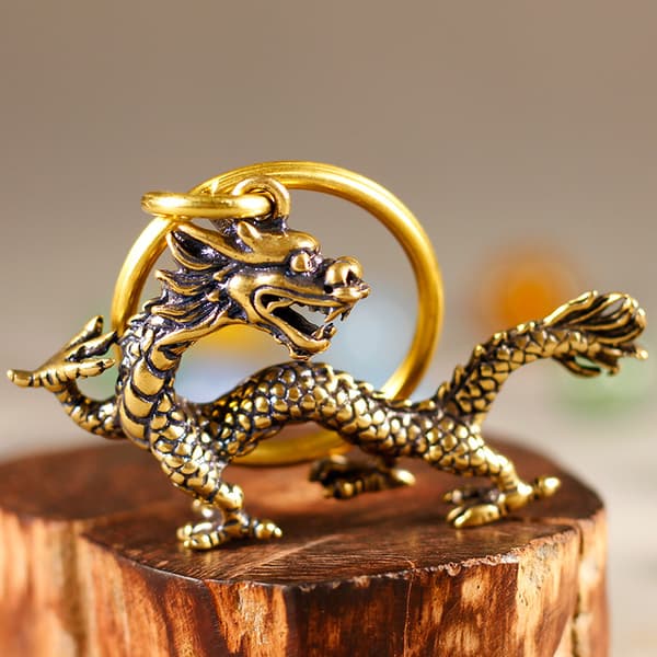 Beast Dragon Statue Brons Figurine Prydnader Antik Koppar M 1PCS
