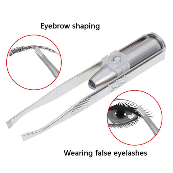1 Stk Led Light Rustfritt Stål Make Up Tool Øyenbryn Skjønnhet Hår onesize