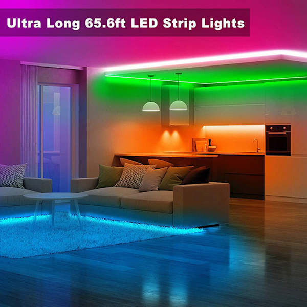 2X LED Strip Light RGB 5050 44 knappar infraröd kontroll För TV Comp EU