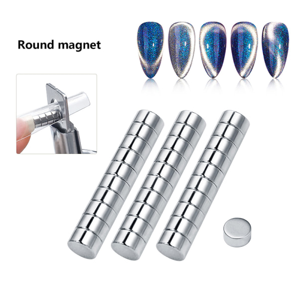 10st Små magneter False Tips Edge ters Spets Magnet Manikyr Till one size