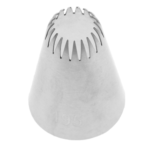 #195 Kakehode Metall Icing Piping Munnstykker Rustfri stålkake one size