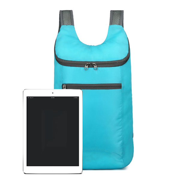 20L letvægts foldbar taske Udendørs rygsæk Camping Vandreture Tr blue