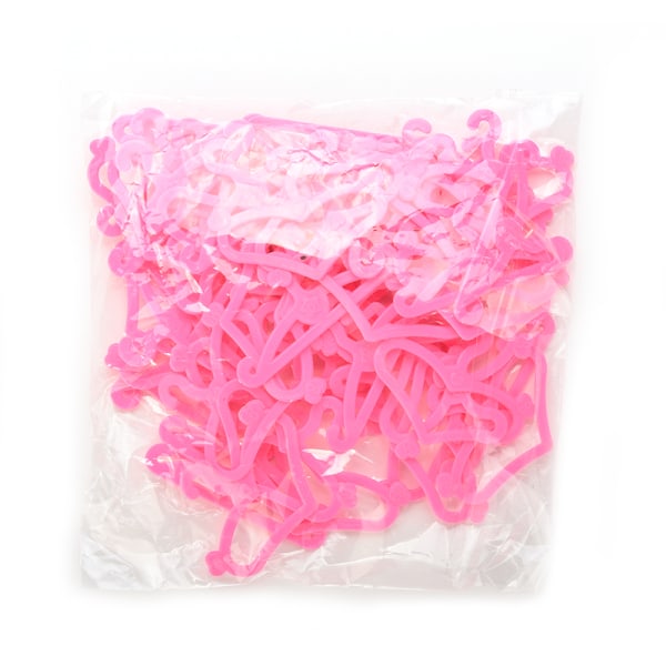 50 stk Pink Hangers Kjole Tøjtilbehør til Barbie Doll P