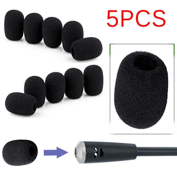 5 ST Mic Mikrofon Vind Mjuk Foam Pad Mic Cover Hållare Svamp