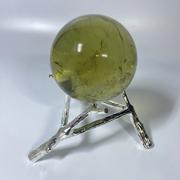 1 kpl kristallipallon pohjapuun lehden muotoinen metallipidike pallokivi Silver M