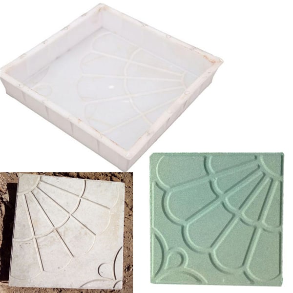 1xBrick Stone Mold Pavement DIY Path Maker Mold Brolægning Cement B