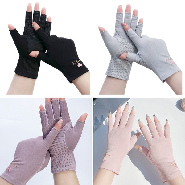 1 pari Anti UV Gloves UV Shield Glove Fingerless Manicure Nail A1