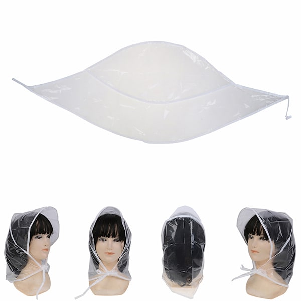 1 stk. Beskytt frisyre regnhatt i plastikkhette for kvinner og La One Size