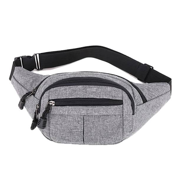 Miesten vyötäröpakkaus Nylon Sport Fanny Laukut Boy Drop Leg Laukut Hip Bum Gray