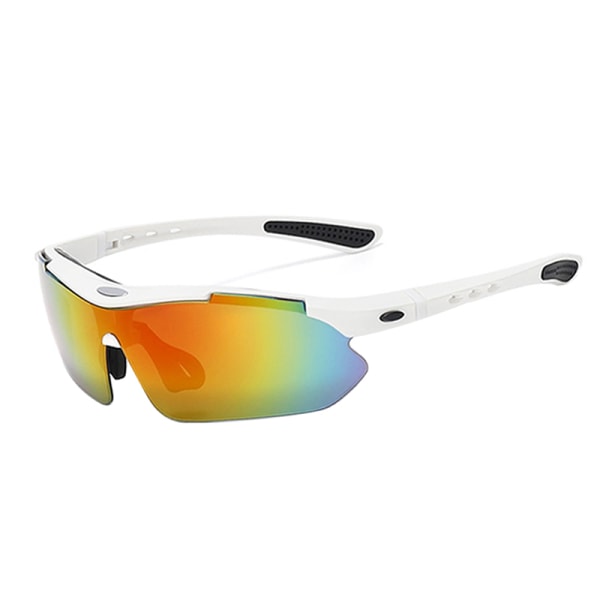 Polarized Sports HerreSolbriller Briller Cykling Riding Protec White