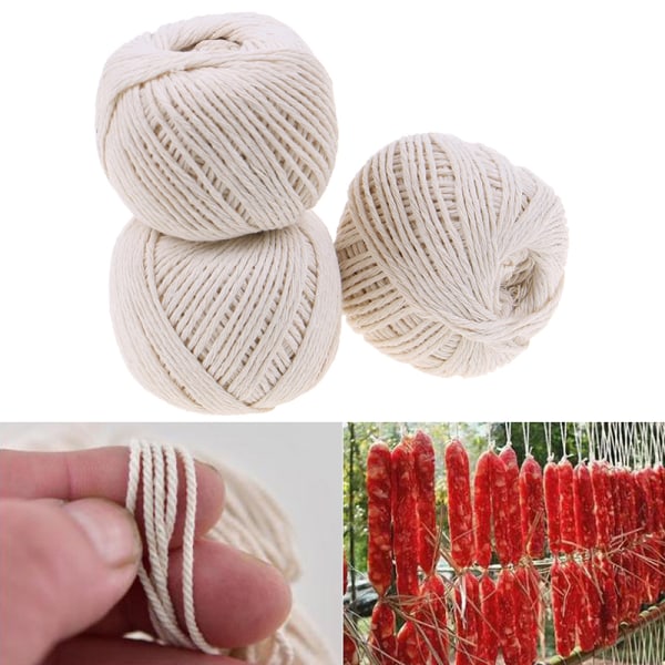 1 Rulla 229 fot Butcher's Cotton Twine Kött Trussing Turkiet Barb Onesize