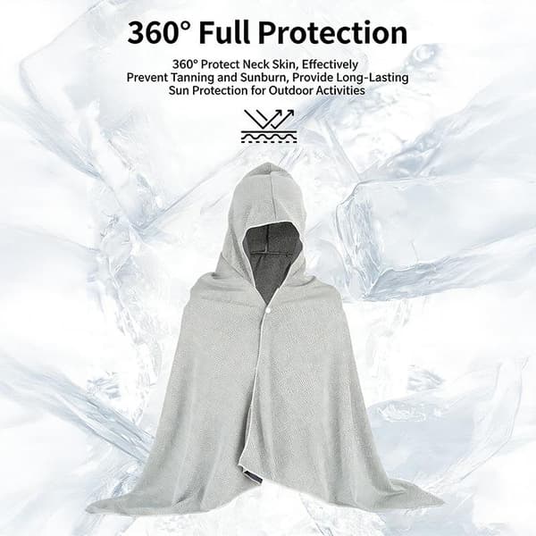 Iskold strandponcho-overtræk, overdimensioneret hættekåbe Deep green one size