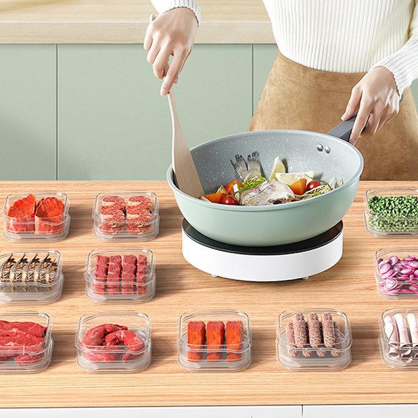 Plastförvaringslåda Behållare  Klass Frys Frys Organizer T onesize
