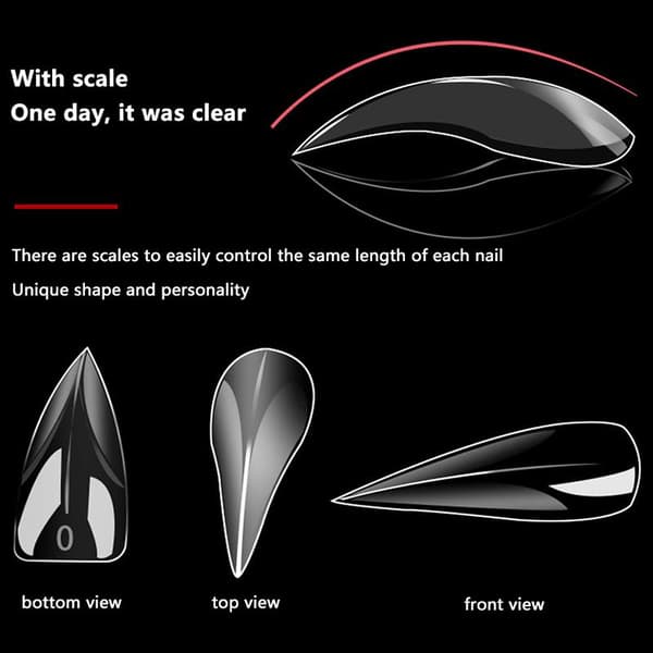Eagle Claw Nails Full Cover Special Shaped False Nails Nail Ext Pink