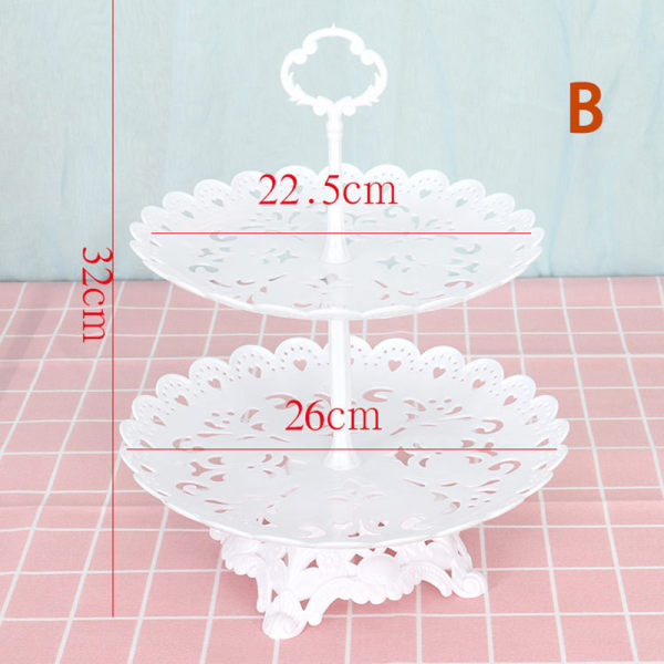 Europæisk stil kageholder snackstativ frugt Cupcake Tray birthda D