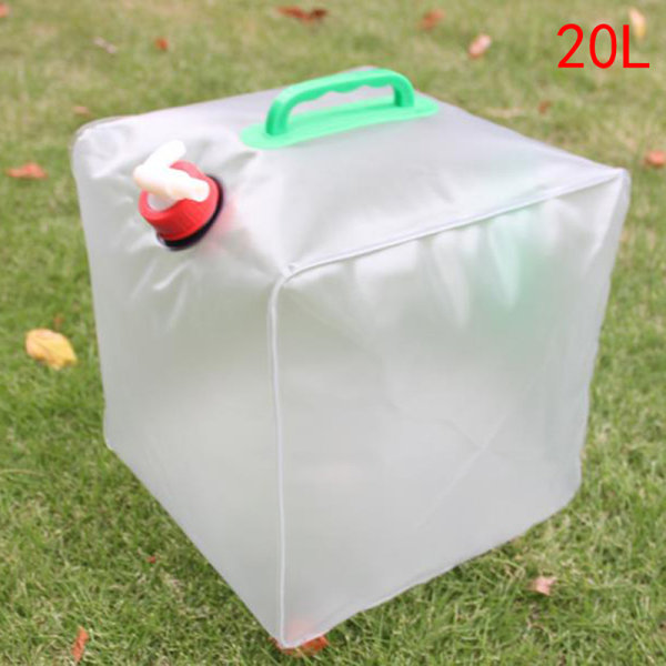 1 STK 10L/20L sammenleggbar drikkevannspose Utendørs campingvann S