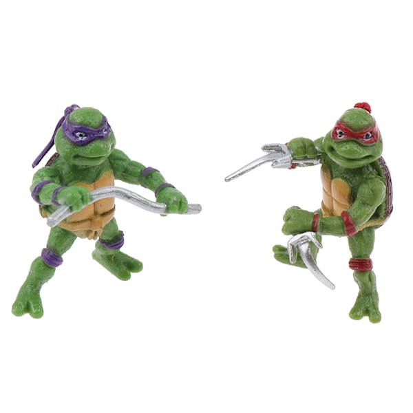 6 stk. Teenage Mutant Ninja Turtles Anime Actionfigur Legetøj Model Des OneSize