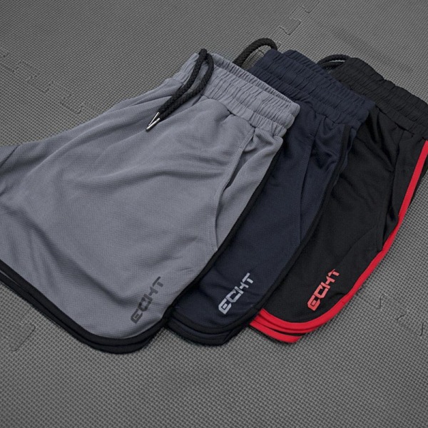 Sommer Herre løpeshorts Sport Fitness Korte bukser Quick Dry Dark gray L