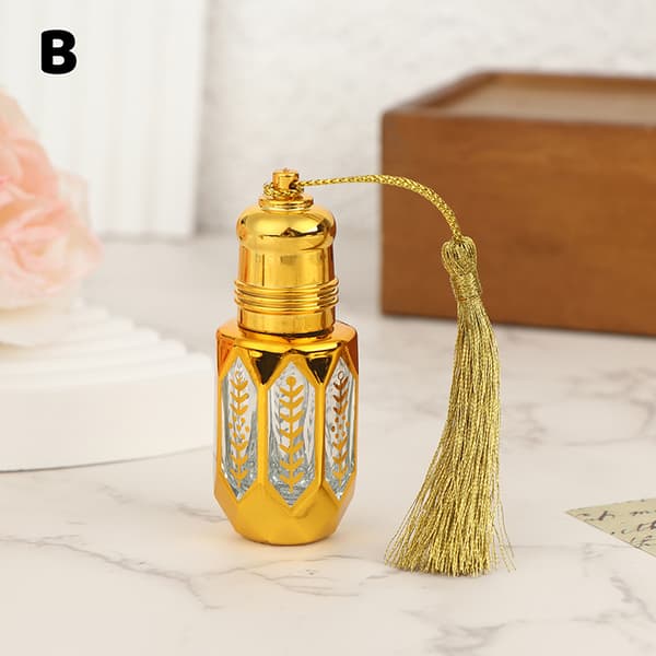6ML Mini Stålkula Roll-on Flaska Lyx Guld Glas Parfym Sa B