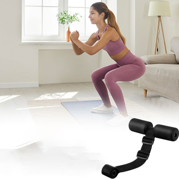 1stk Curl Band Sit Up Equipment Nordic Home Workout For Hamstrin black