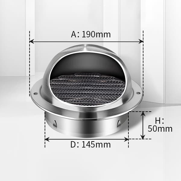 Ventilasjonsdeksel Kanalventil 100MM