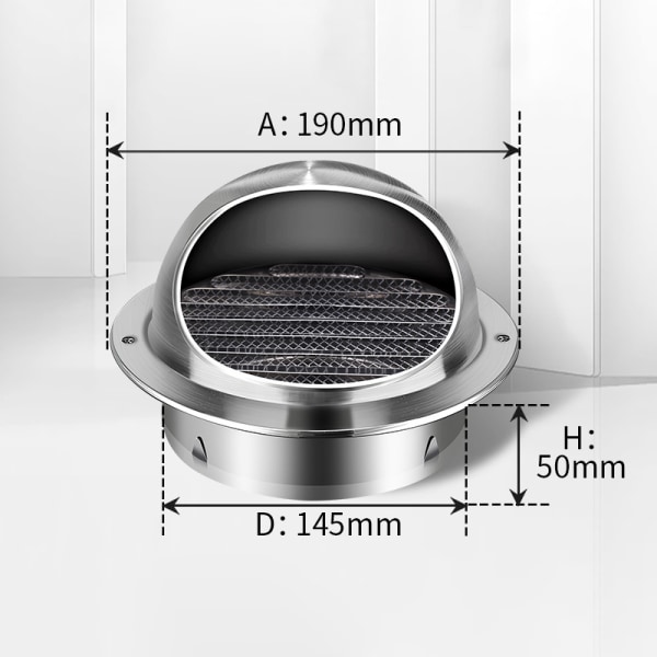 Ventilasjonsdeksel Kanalventil 80MM