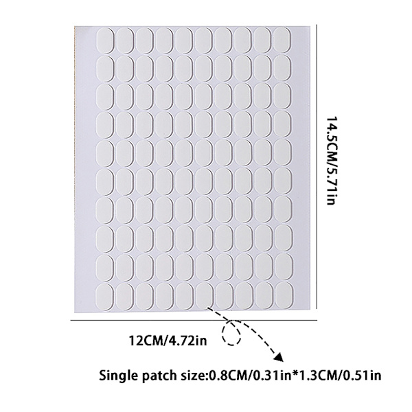 100 st spik dubbelsidig tejp för lösnaglar Display S onesize