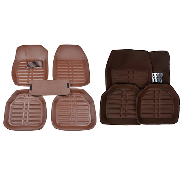 5 stk Auto Gulvmatter Fottepper Tepper Bilstyling For Duster P Beige