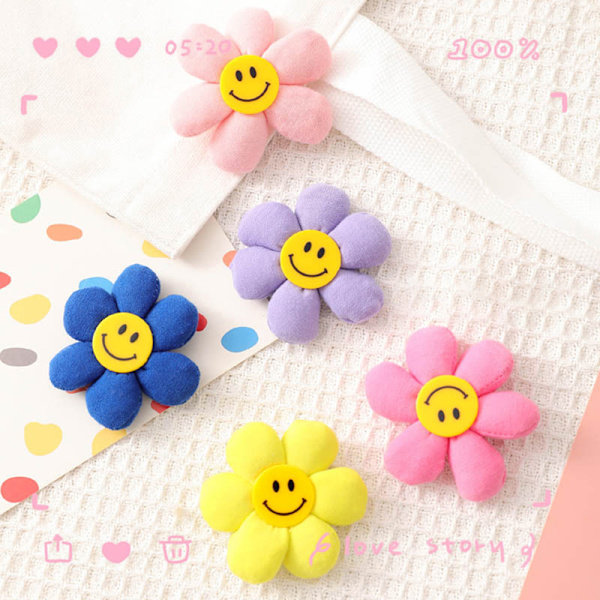 1 stk Fashion farverigt smilende ansigt Solsikkebrocher Badges P Blue