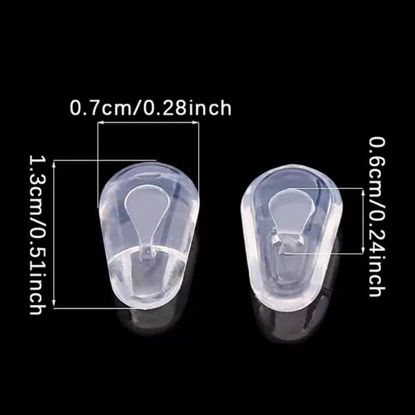 5 par silikonnäskuddar glasögon Push In silikonluft one size