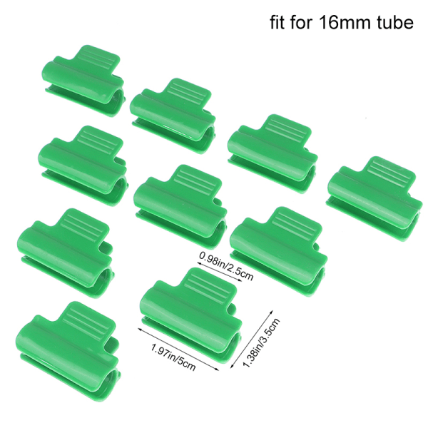 10 stk/pakke 11/16 mm drivhusklemmer Clips Filmraddekselbukk 16mm