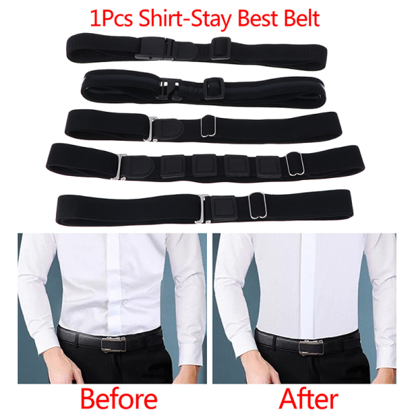 1 Stk Shirt-Stay better Shirt Stays Black Tuck It Belteskjorte Tuc 4