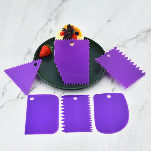 6 kpl Keramiikka Muovikaavin työkalut Saviveistos Hampaan muoto P Purple