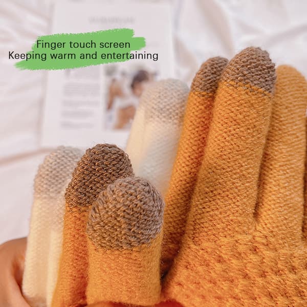1 Par Kvinder Touch Vinter Handsker Efterår Vinter Varm Tykt Skiin A2