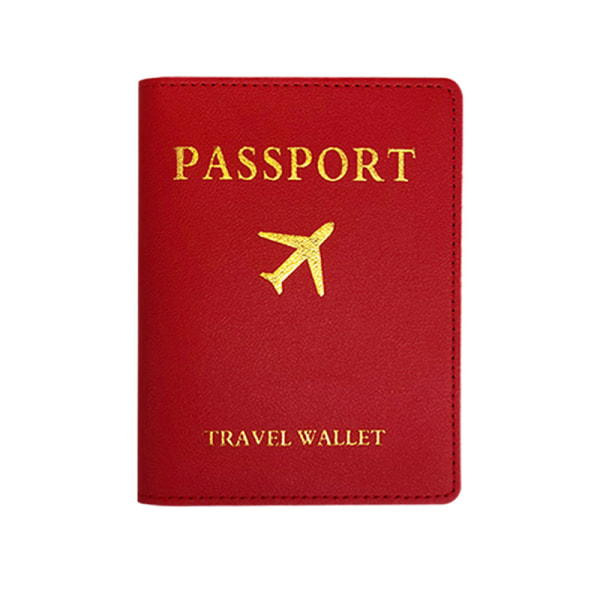 Yksinkertainen passipidike ja matkalaukkulappu nahkaiset matkasarjat Coup Red Passport holder