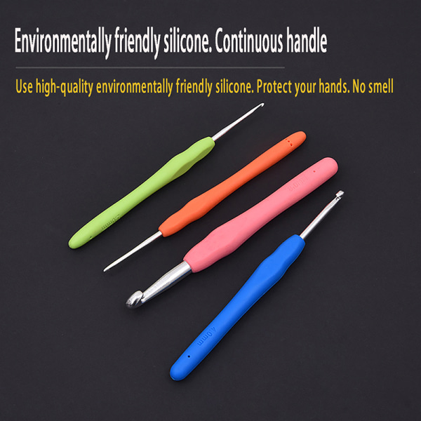 Multi Colors Heklekroker Garn Knitting s 2-8mm Tilfeldige farger Random Color 2.0MM