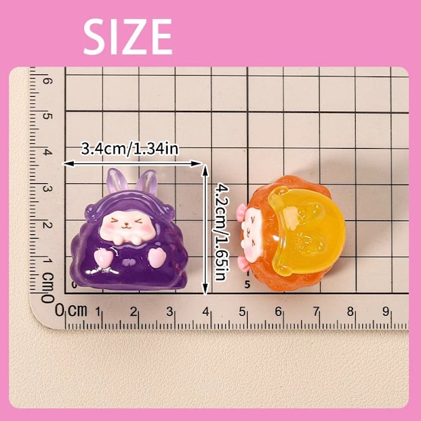 Kawaii tecknade dekorationer Mini Resin Luminous Små Prydnader onesize