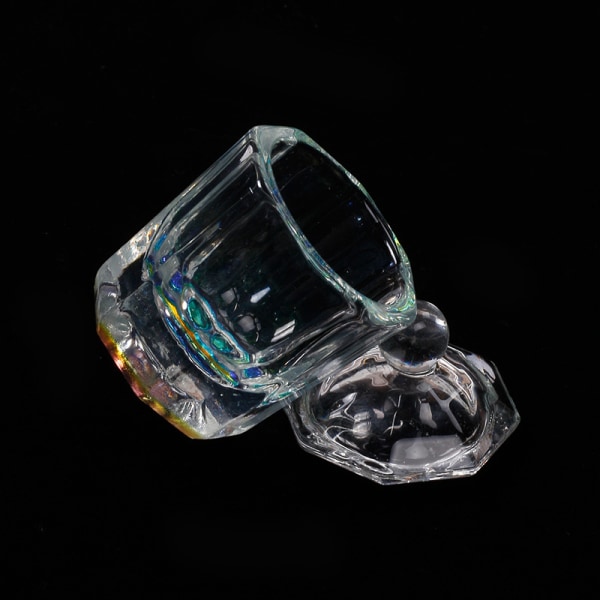 Rainbow krystalklar akryl flydende skål Tappen skål glas kop