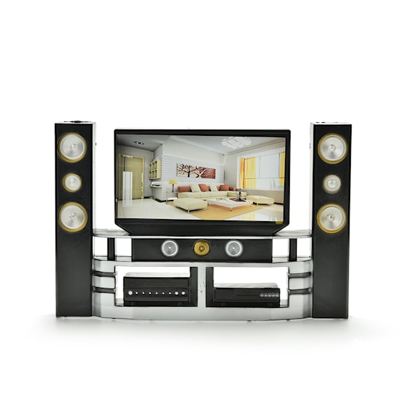 1 kpl Mini Hi-Fi 1:6 TV Kotiteatterikaappisarja Combo Set