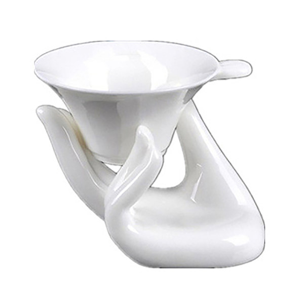 Håndform Keramisk eggekoppholder for brunsj eggholder Inneholder onesize