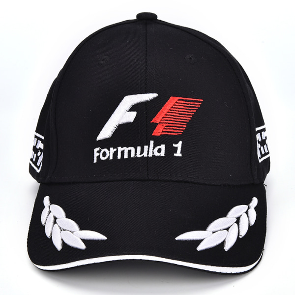 2016 Uusi musta F1 Racing Team Hat Brodeeratut kirjaimet Vehnä F1